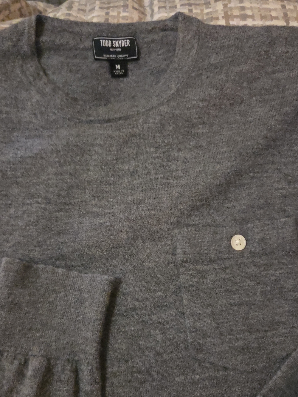 Todd Snyder Gray Crewneck Shirt